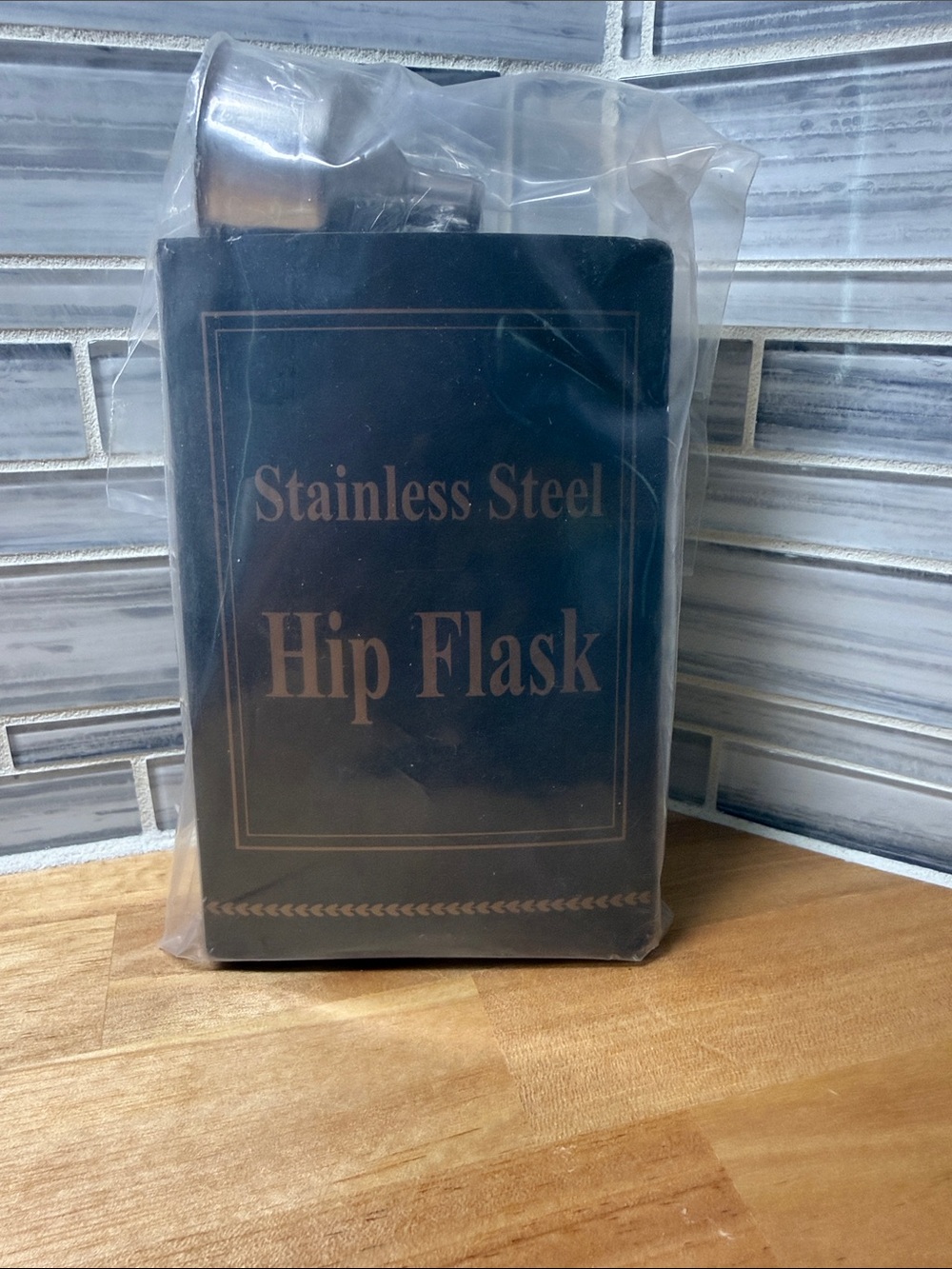 Stainless Steel Hip Flask - Black